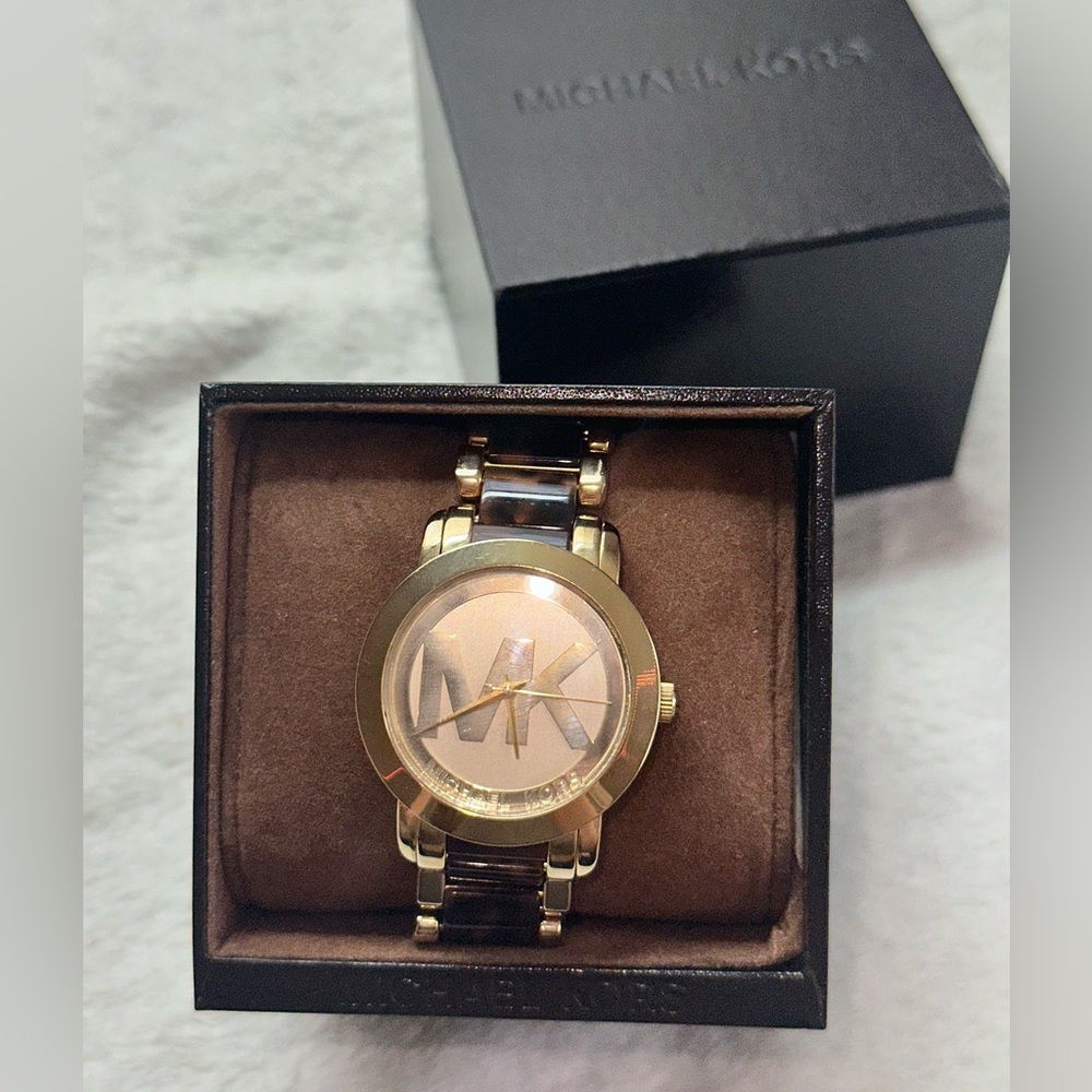 Michael Kors Tortoise shell gold watch